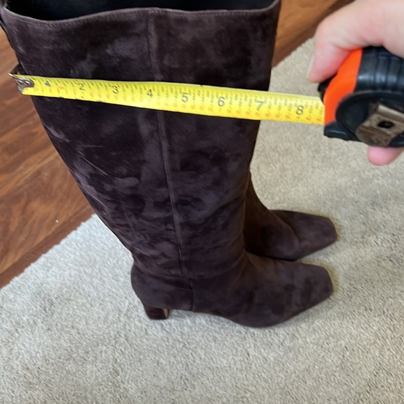 J McLaughlin rich chocolate brown suede tall boots. Size 10. - Picture 8 of 8